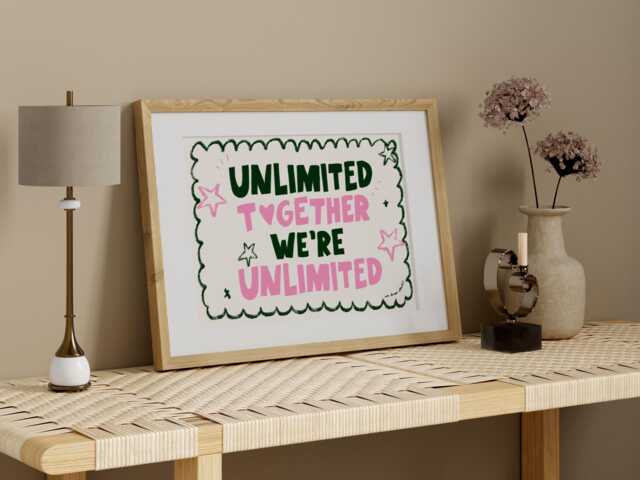 Unlimited Together Art Print, Playful Whimsical Style - image 1