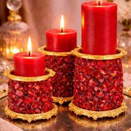 Unique Crystal Candle Holder Bubble Glass Pedestal Modern Table Centerpiece - thumbnail 4