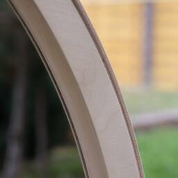 "Round Mirror/Leather Circle Scandinavian Style Minimalist Modern Strap Wall Loft ""Oslo" - thumbnail 3