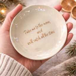 Personalised First Christmas Ornament 2026, Custom Keepsake Plate, Newlywed Gift, Couples Decoration - thumbnail 2