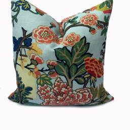 Schumacher Chiang Mai Dragon Aquamarine Double Sided Cushion Covers Pillow - thumbnail 2