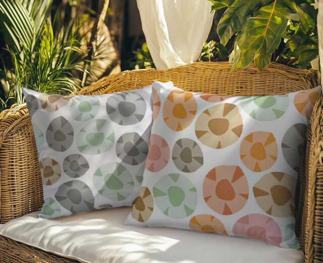 "Scandi Abstract Floral Cushion Covers - Mix ""N Match Throw Pillow 18" - image 1