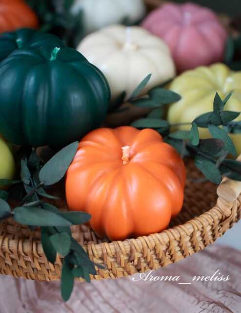 Spooky Pumpkin Candle Handmade Soy & Beeswax Halloween Decor - image 1