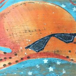 Octopus Art Hipster Beach Personalize Original Decor Ooak Shabby Chic Surf Reclaimed Wood Mangoseed - thumbnail 3