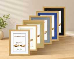 Oak Photo Frame With Mounts - Picture Poster Frames Sizes A1-A5 Wall Hanging Art Wedding Gifts With Image Display & Home Decor - thumbnail 1
