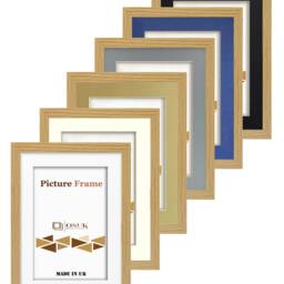Oak Photo Frame With Mounts - Picture Poster Frames Sizes A1-A5 Wall Hanging Art Wedding Gifts With Image Display & Home Decor - thumbnail 2