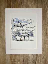 Charlie Mackesy Mounted Print - The Boy, Mole, Fox & Horse Book Page Art - thumbnail 1
