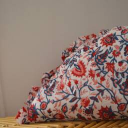 Half-Moon Cushion 70x32 - Handmade in France Cotton - thumbnail 2