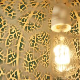 Physalis Pendant Lamp Laser-Cut Birch, Pattern Projecting Lantern - thumbnail 3