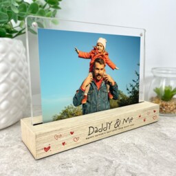 Personalised Kids Handwriting Style Photo Frame - Wooden Base - thumbnail 2