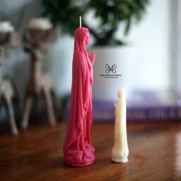 Virgin Mary Candle , Religious Statue Figurine Candle, Jesus Housewarming Gift, Christmas Gift, Saint - thumbnail 2