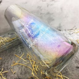 Personalised Engraved Vase Flower Rainbow Plated Glass Birthday Wedding Anniversary Gift - thumbnail 2