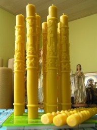 Wedding Candles, Baptismal Christening Beeswax Pure Pillar Candles