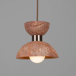 Nakaii Organic Ceramic Pendant Light Red Iron 8'' Ip20 - thumbnail 1