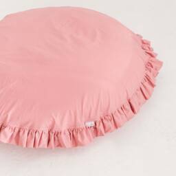 Pink Floor Cushion, Reading Nook Decor, Round Princess Pillow, Girls Room Kids Furniture Gift, Playroom Gift For - thumbnail 2