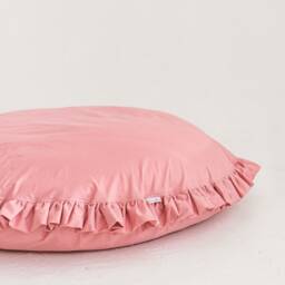 Pink Floor Cushion, Reading Nook Decor, Round Princess Pillow, Girls Room Kids Furniture Gift, Playroom Gift For - thumbnail 3