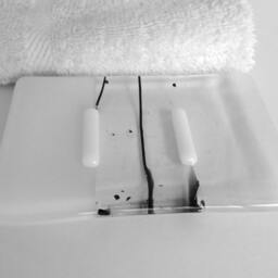 Fused Glass Soap Dish in Streaky White By Bprdesigns - thumbnail 2