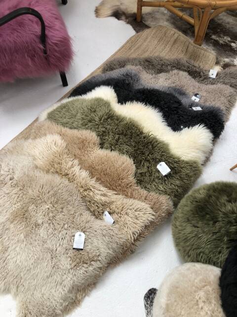 Curly Sheepskin Wool Rug, Genuine Shaggy Sheepskin, Muted Tones, Ethically Sourced - image 1