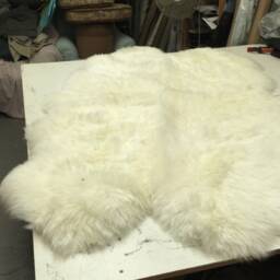 xxl Cream Sheepskin Rug Luxurious Oyster White Australian Pelt - thumbnail 2