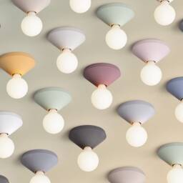 Amber Yellow Concrete Ceiling/Wall Lamp Minimalist Italian Lighting - thumbnail 3