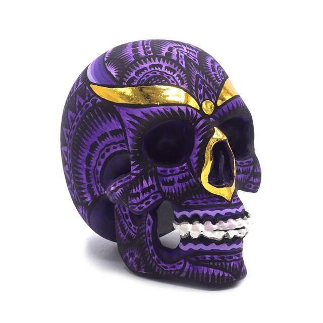 Hand Made Resin Skull, Hand Painted, Tribal Skull Art, Homeware - image 1