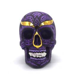 Hand Made Resin Skull, Hand Painted, Tribal Skull Art, Homeware - thumbnail 2