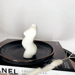 Pregnancy Candle Handmade Soy Wax, Baby Shower Gift Wrapped - thumbnail 2