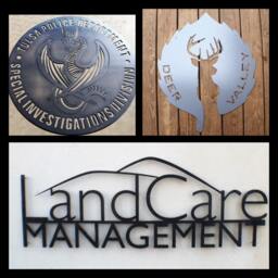 Custom Metal Business Logo Sign Steel Wall Decor - thumbnail 2