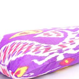 Violet Ikat Long Body Pillow Cover, Home Decor Lumbar - thumbnail 3