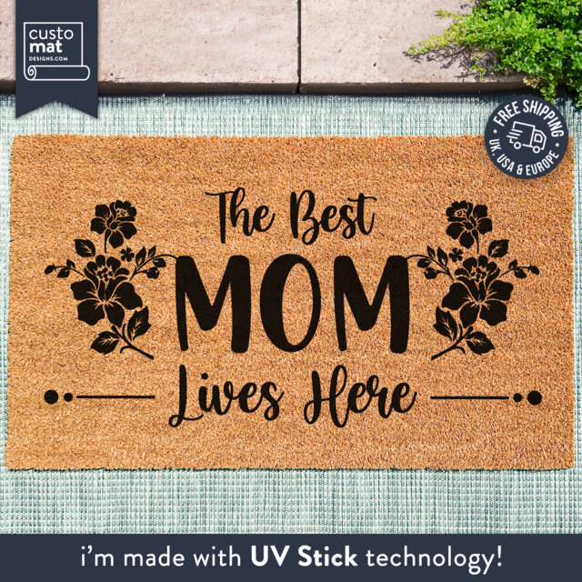 Mother's Day Doormat - Best Mom Gift For Her The Lives Here Family Rug Love Custom - image 1