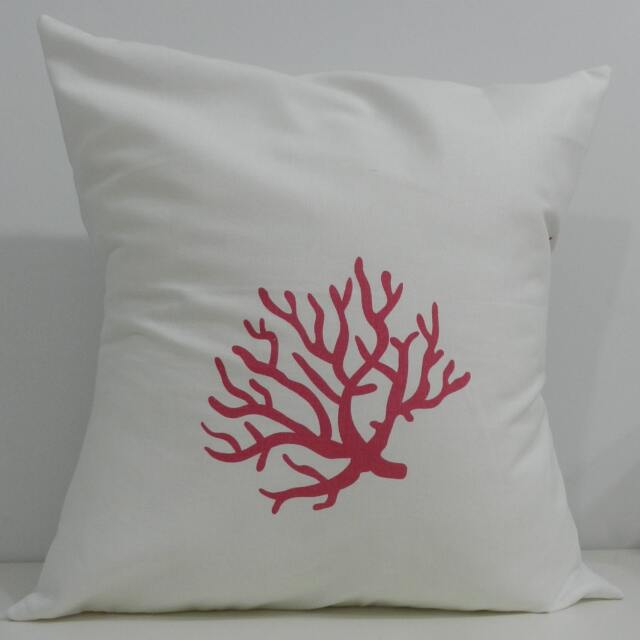 New 18x18 Inch Designer Handmade Pillow Case Pink Coral - image 1