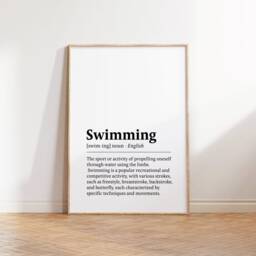 Swimming Wall Art - Set Of 3 Posters - Swimmer Print Watercolour Swim Gifts Definition Prints Bedroom Decor - thumbnail 3