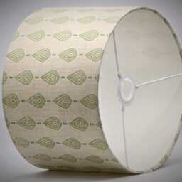 Green Cream Raindrop Lampshade, Table Floor Lamp/Ceiling Pendant Small Medium Large 15cm 20cm 25cm 30cm 35cm 40cm Fabric Drum Light Shade - thumbnail 3