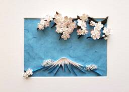 Sakura & Fuji Quilling Art Handmade Japanese Paper Wall Decor - thumbnail 1