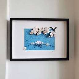 Sakura & Fuji Quilling Art Handmade Japanese Paper Wall Decor - thumbnail 3