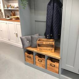 Handmade Sustainable Pine Hall Bench Storage Unit, Mudroom Furniture, Kent Showroom - thumbnail 4