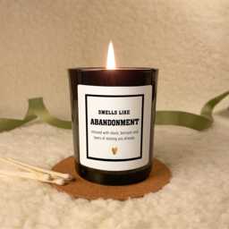 Smells Like Abandonment Candle - Funny Leaving Work Gift For Colleague Or Manager, Personalised Retirement Farewell Candle, Traitor - thumbnail 1
