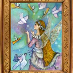 Faerie Queen Art Print, Celtic Fae Portrait, Sacred Nature Goddess, Pagan Altar Art, Faery Gifts, Divine Feminine Altar, Alter Art - thumbnail 2