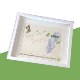Long Distance Friendship Gift Map Print Framed For Far Away Friends Friend Moving Abroad Farewell - thumbnail 2