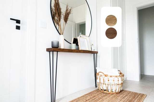 Handmade Oak Console Table - Live Edge, Modern Design - image 1
