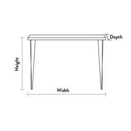 Handmade Oak Console Table - Live Edge, Modern Design - thumbnail 3