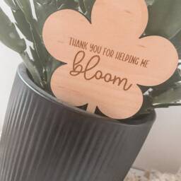 Teacher End Of Term Gift, Thank You For Helping Me Bloom Grow, Teacher, Nursery, Ta, Plant Topper - thumbnail 2