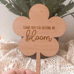 Teacher End Of Term Gift, Thank You For Helping Me Bloom Grow, Teacher, Nursery, Ta, Plant Topper - thumbnail 3