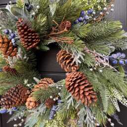 Rustic Christmas/ Winter Pinecone Wreath - thumbnail 2