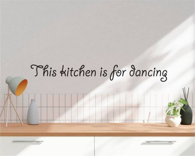This Kitchen Is For Dancing Wall Quote Sticker, Wall Decor, Dance Quote Decor Decal - image 1