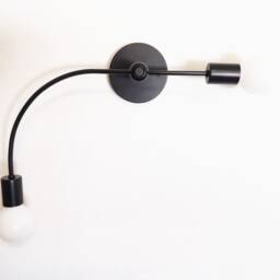 Arched Two-Arm Wall Sconce Black Modern Hallway Light - thumbnail 2