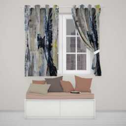 Pigeon Wearing Binoculars Newspaper Collage Stylish Unique Artwork For Home Decor Readymade Eyelet Ring Top Thermal 100% Blackout Curtains - thumbnail 2