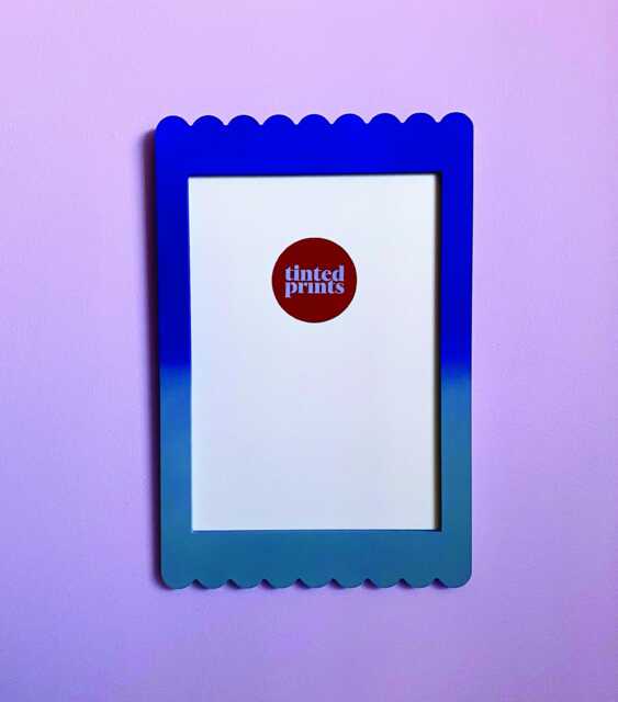 Scallop Picture Frame A4 - Ombre Blue Free Shipping Australia Gallery Wall Unique Home Decor Gift Australian Made - image 1