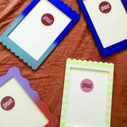 Scallop Picture Frame A4 - Ombre Blue Free Shipping Australia Gallery Wall Unique Home Decor Gift Australian Made - thumbnail 3
