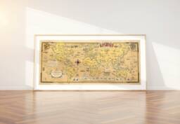 Vintage Mercator World Map Print Cold War Era United Nations Wall Art